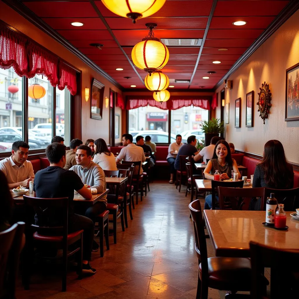  Lively Interior of a Chinese Restaurant on Broadway Bayonne