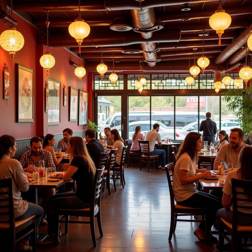 Warm and inviting atmosphere of a Chinese restaurant in Hopewell Junction