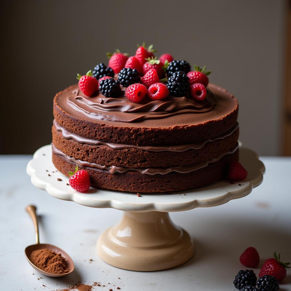 Chocolate Cake with Natural Brown Food Coloring