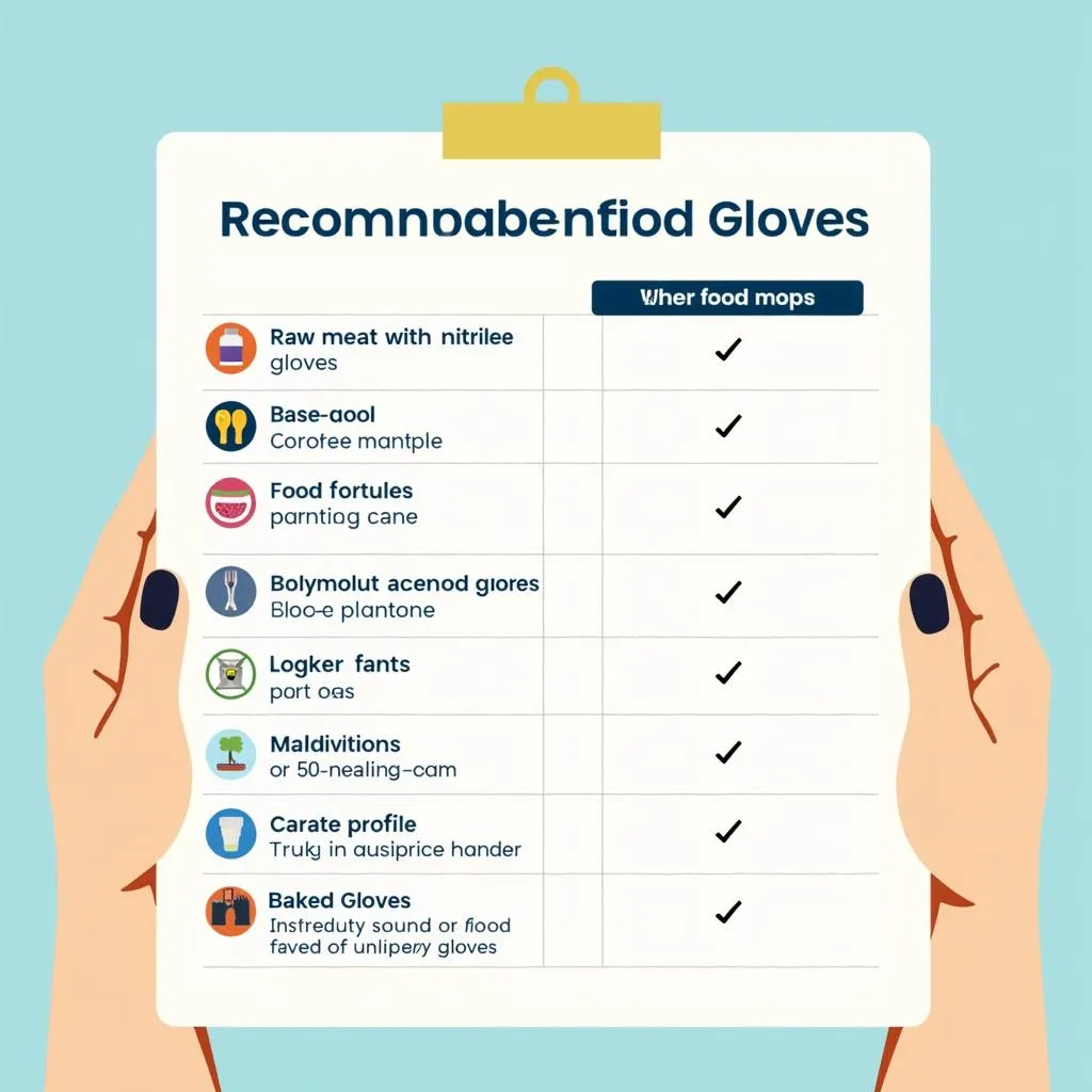 Choosing the right type of disposable glove based on food type