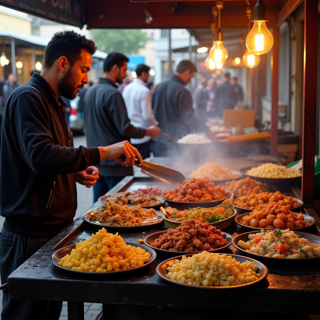 Christiana Street Food Vendors Preparing Traditional Dishes