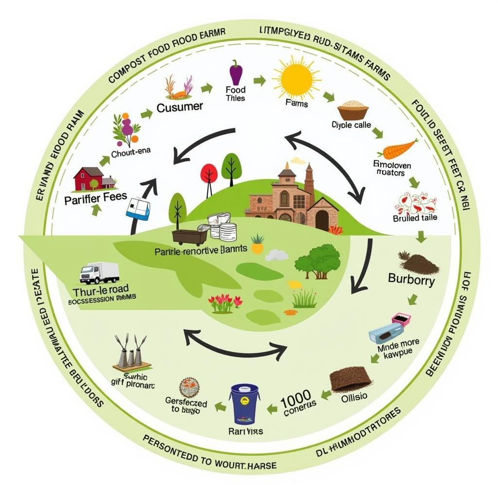 Circular Food System Diagram in America