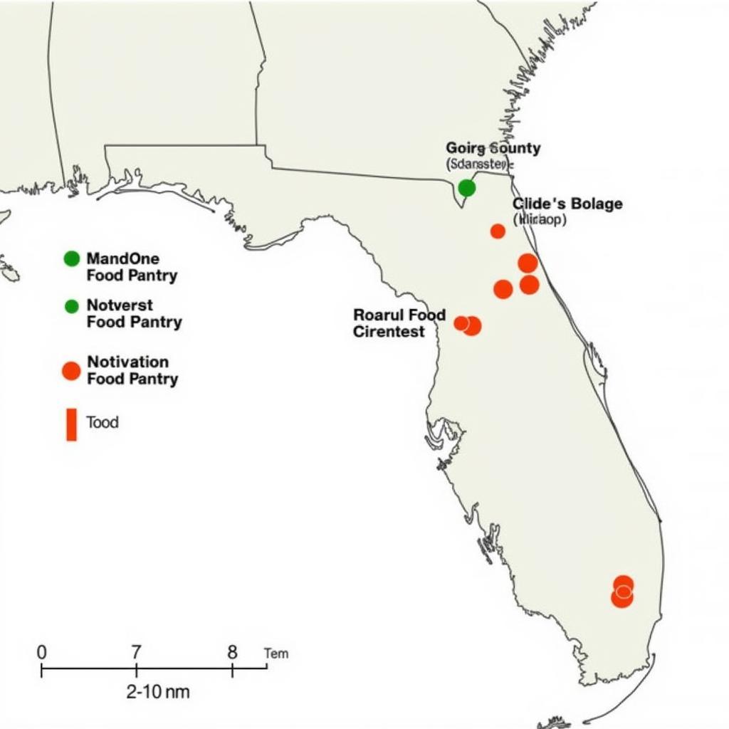 Map of Citrus County Food Pantries