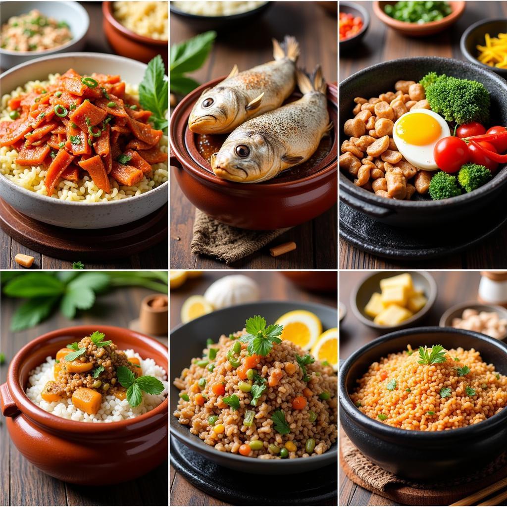 Assortment of Claypot Dishes