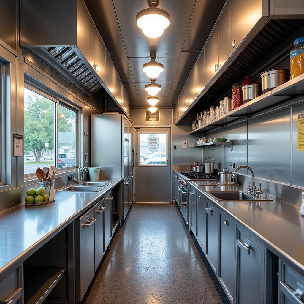 Clean Food Prep Area in Florida Food Truck