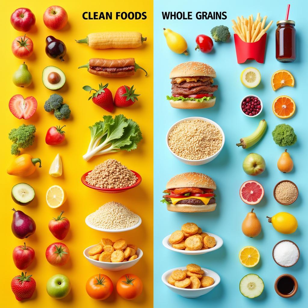 Clean vs. Unclean Food Comparison Chart