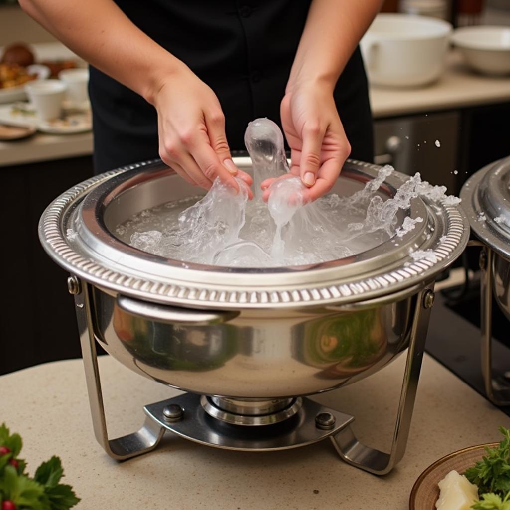 Cleaning a Food Chafer After an Event