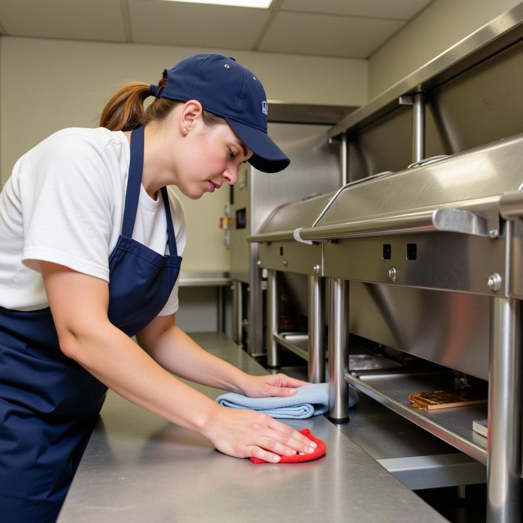 Cleaning a Food Warmer Steam Table