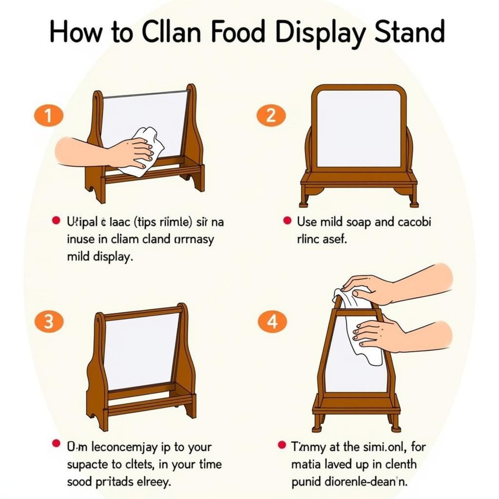 Cleaning a Wooden Food Display Stand