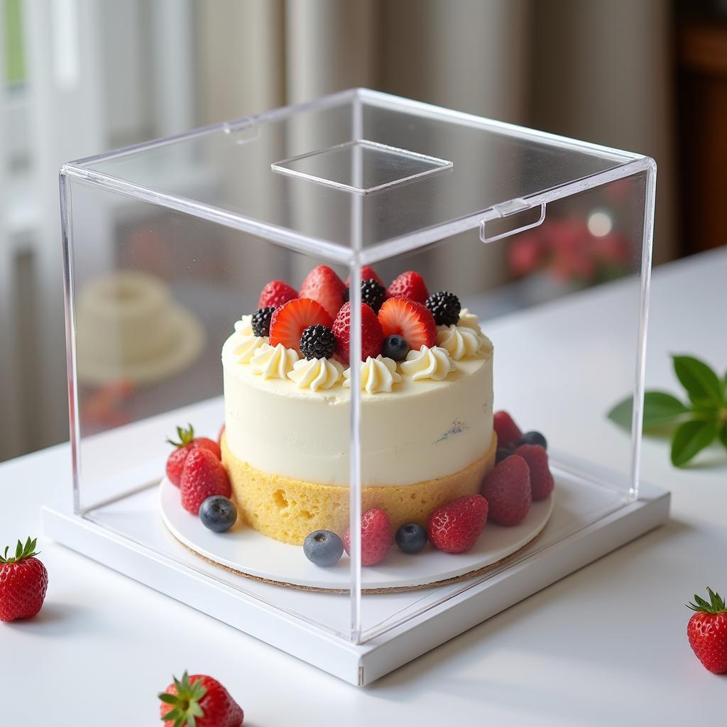 Clear Acrylic Cake Display Box