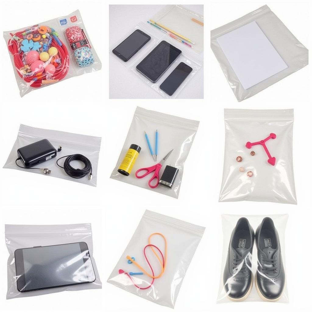 Variety of Clear Plastic Bags for Different Uses