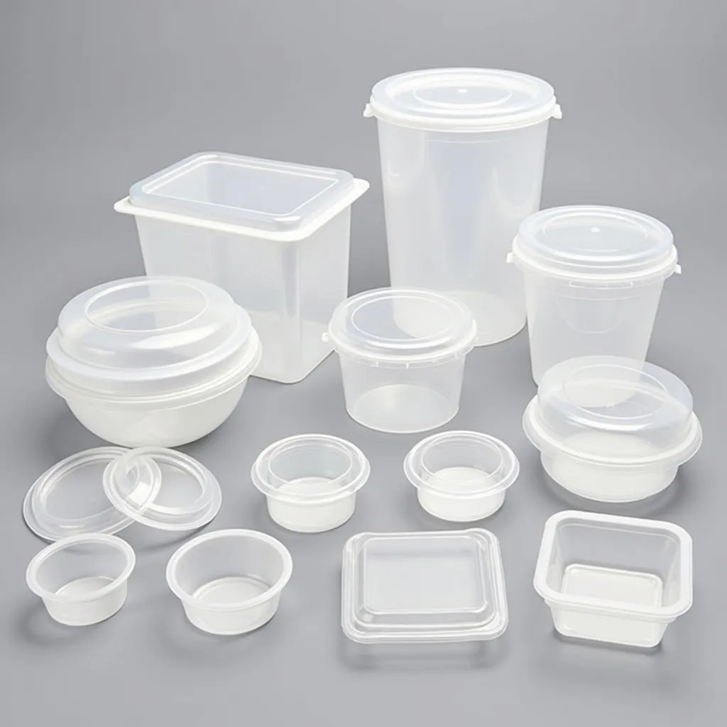 Assortment of Clear Plastic Food Containers