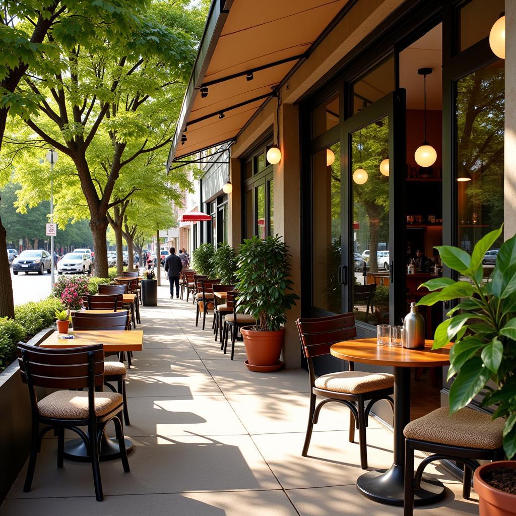 Coffee Shop Outdoor Seating Area