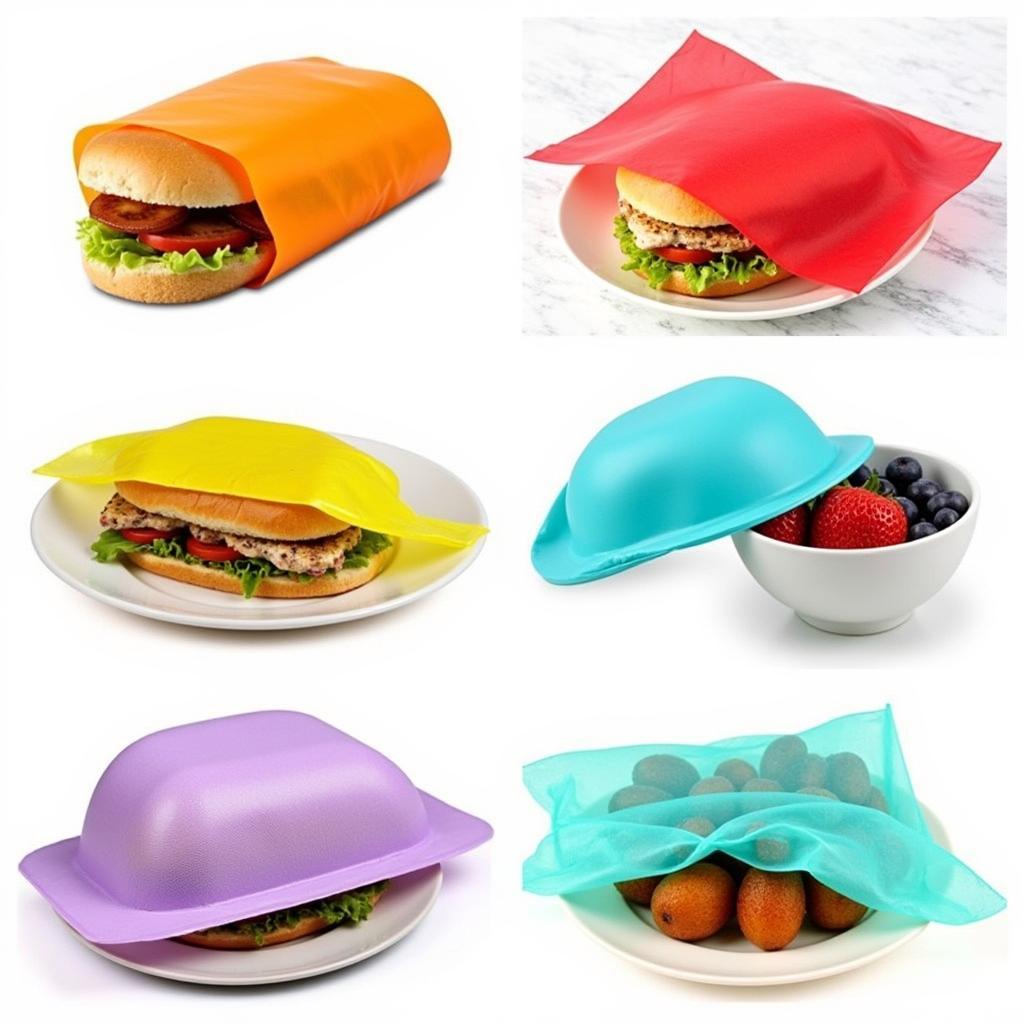 Using Colored Plastic Wrap on Different Food Items