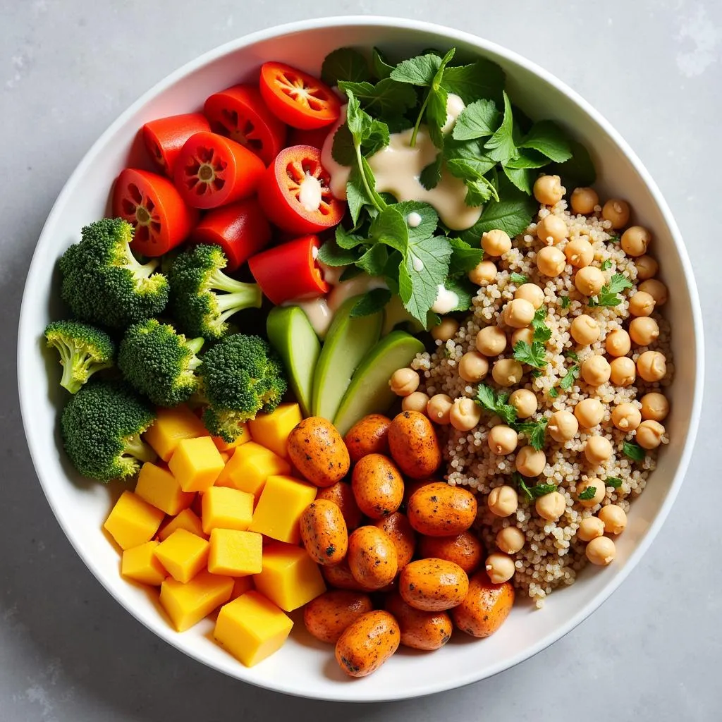 Vibrant Buddha Bowl with Quinoa and Roasted Veggies