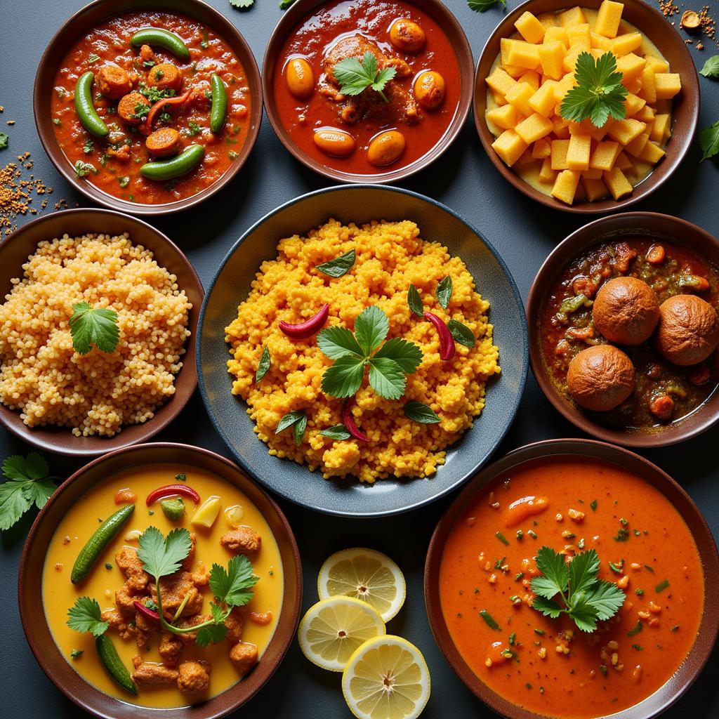 Colorful Curry Dishes - Indian Cuisine