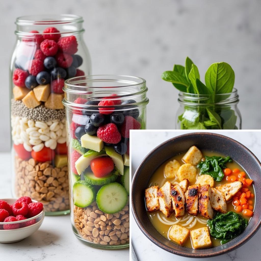 Delicious and Colorful Insulated Jar Meals