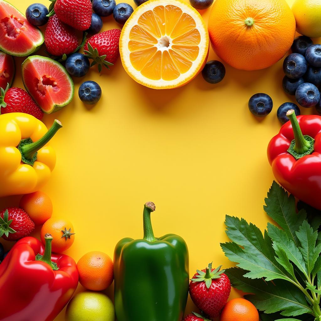 Assortment of Colorful Vitamin C Rich Foods