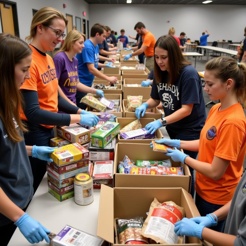 Volunteers at Columbia County Food Bank