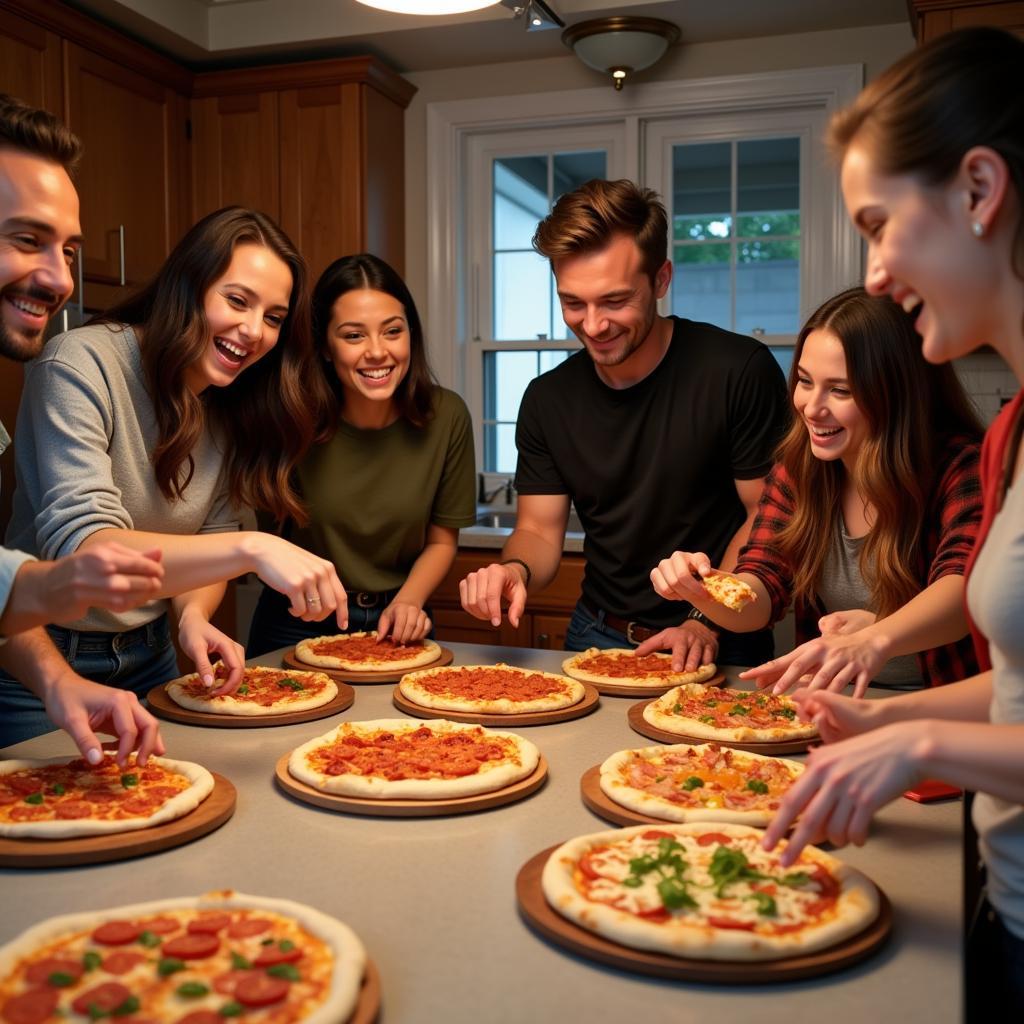 Columbus Day Pizza Making