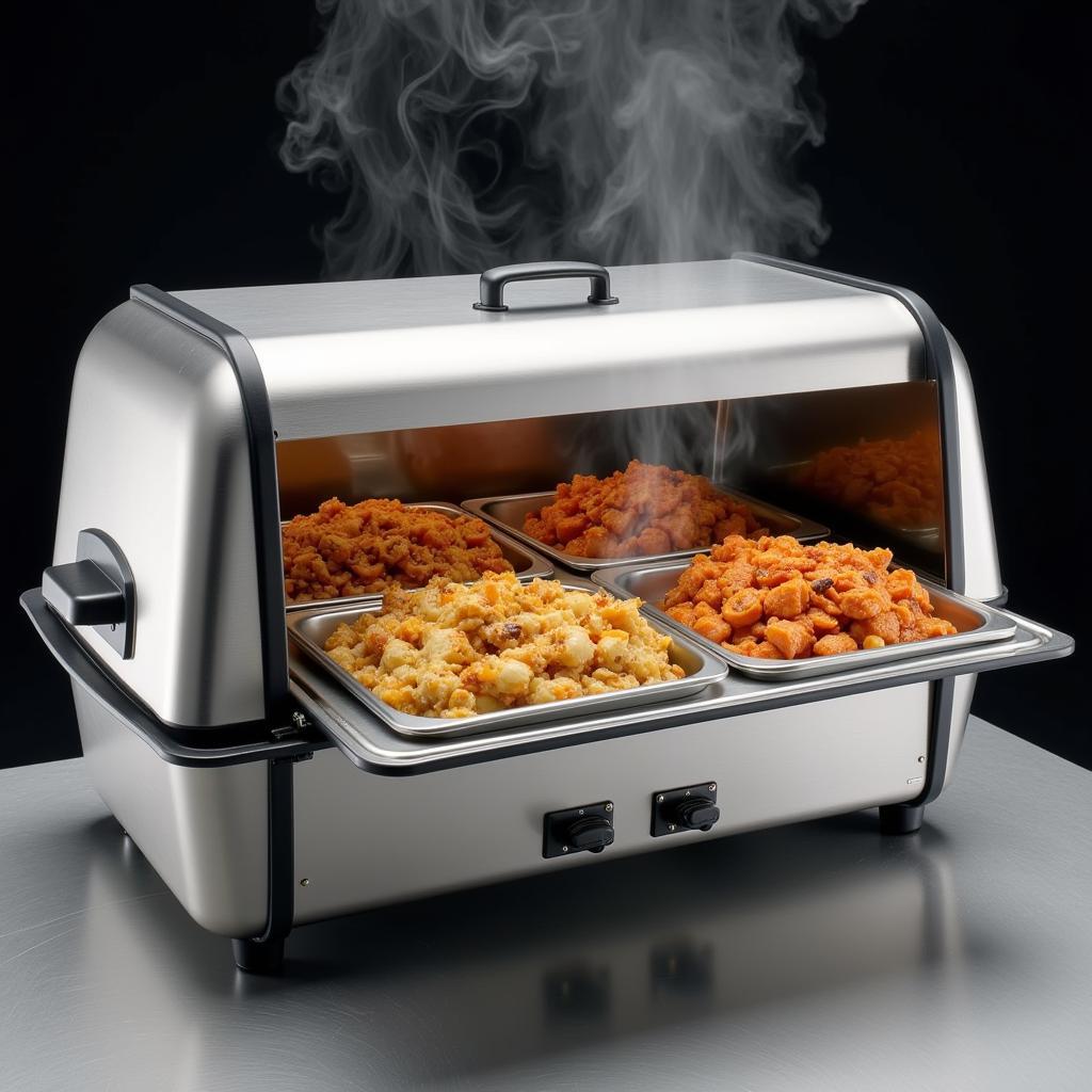 Commercial Food Tray Warmer in Use