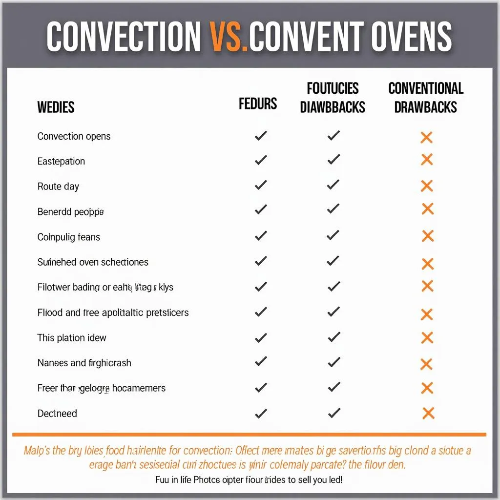 Comparison of convection and conventional ovens