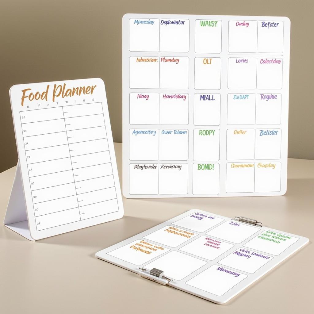 Comparison of Various Whiteboard Food Planners