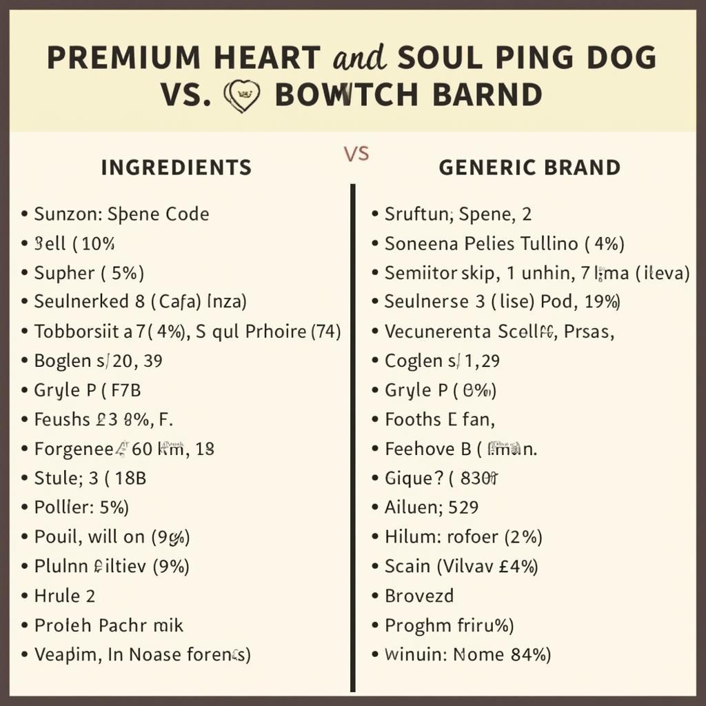 Comparing Ingredients in Heart and Soul Dog Food vs. Generic Brands