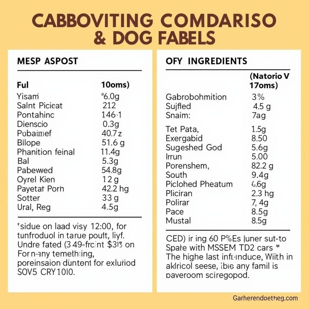 Reading dog food labels