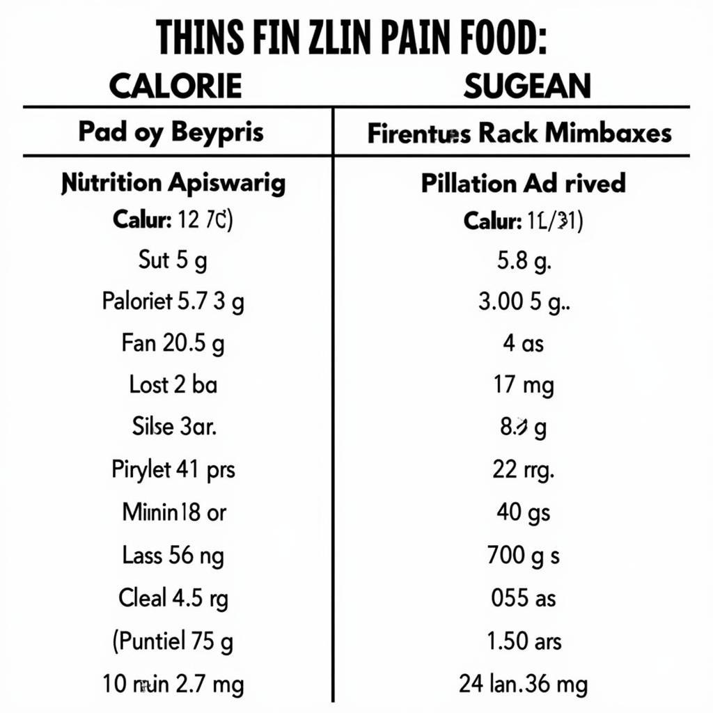 Nutrition Labels Comparison