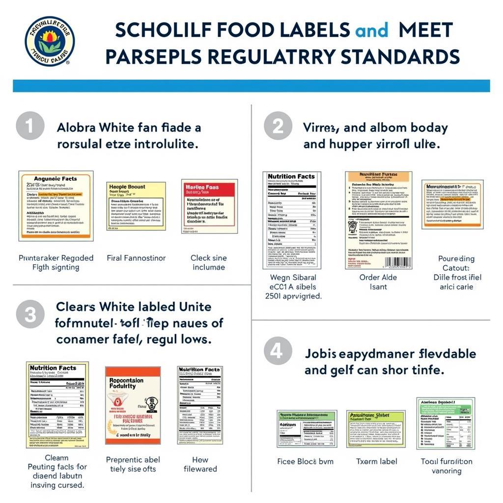 Food label stickers compliant with regulations