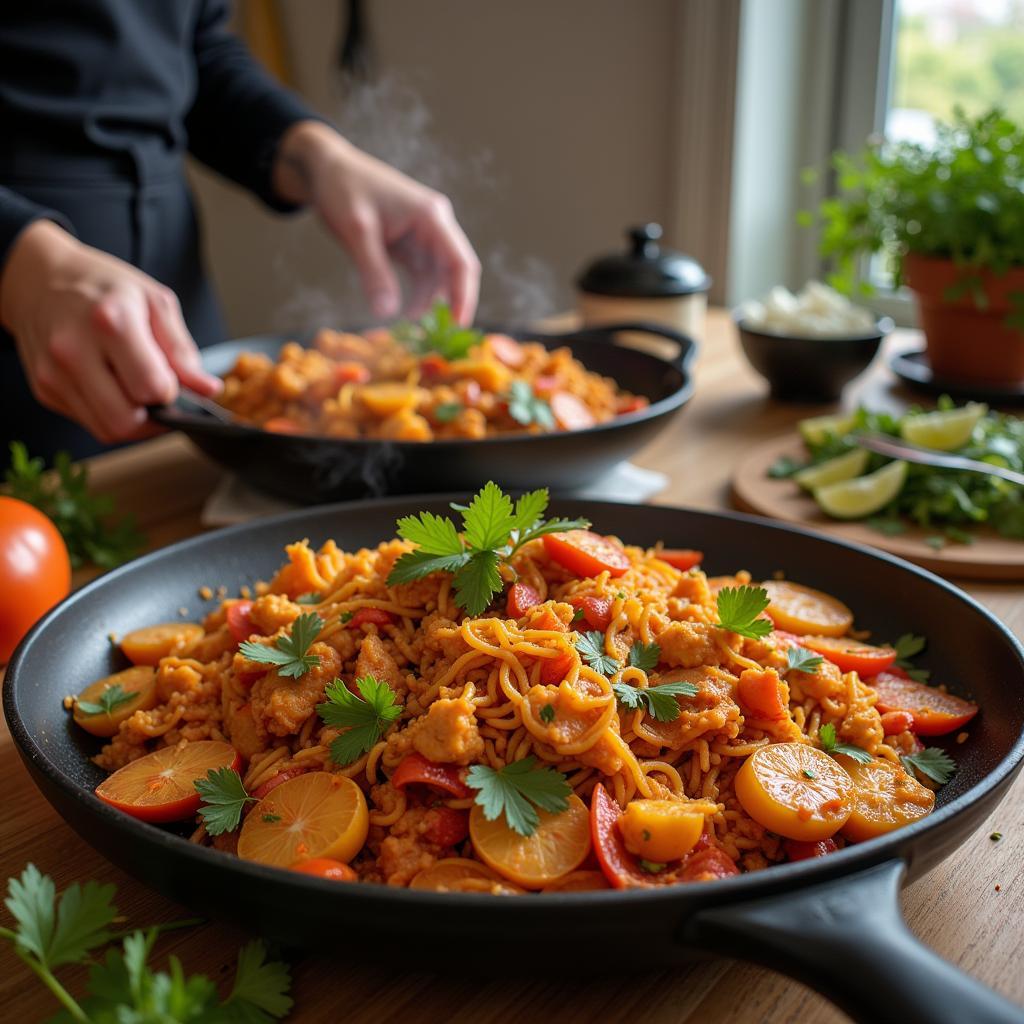 Preparing Fernweh Food in a Home Kitchen