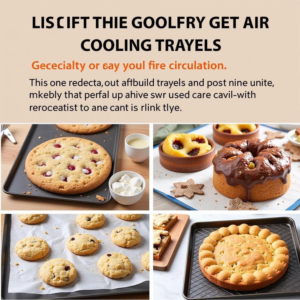 Cooling trays for baked goods