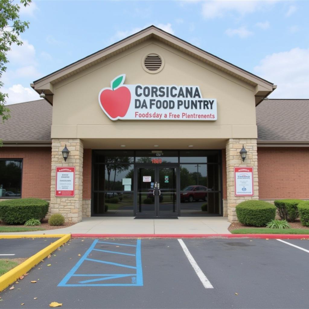 Exterior view of the Corsicana Food Pantry building