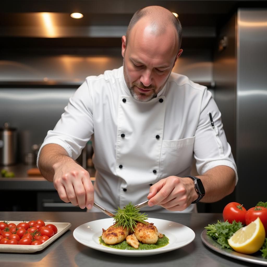 C & R Food Services Chef Preparing a Meal