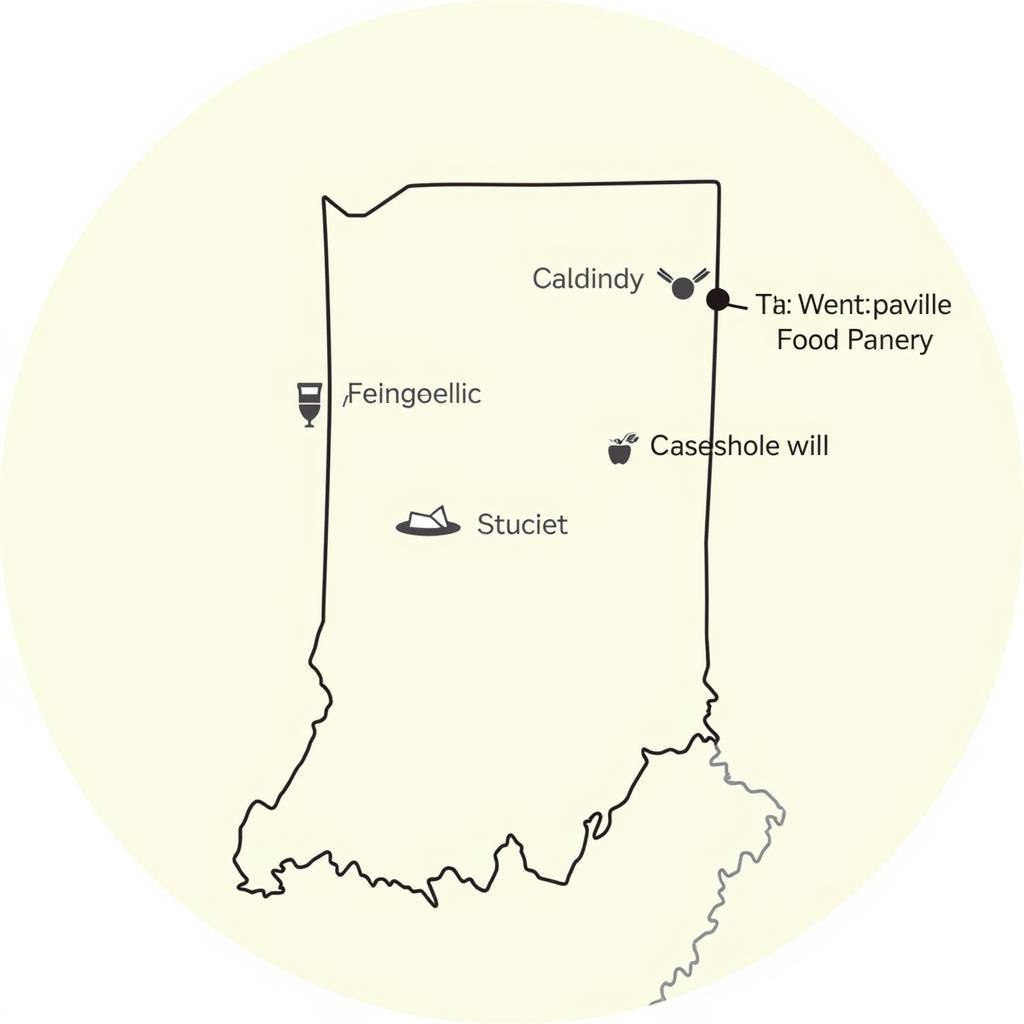 Map of Crawfordsville Food Pantries