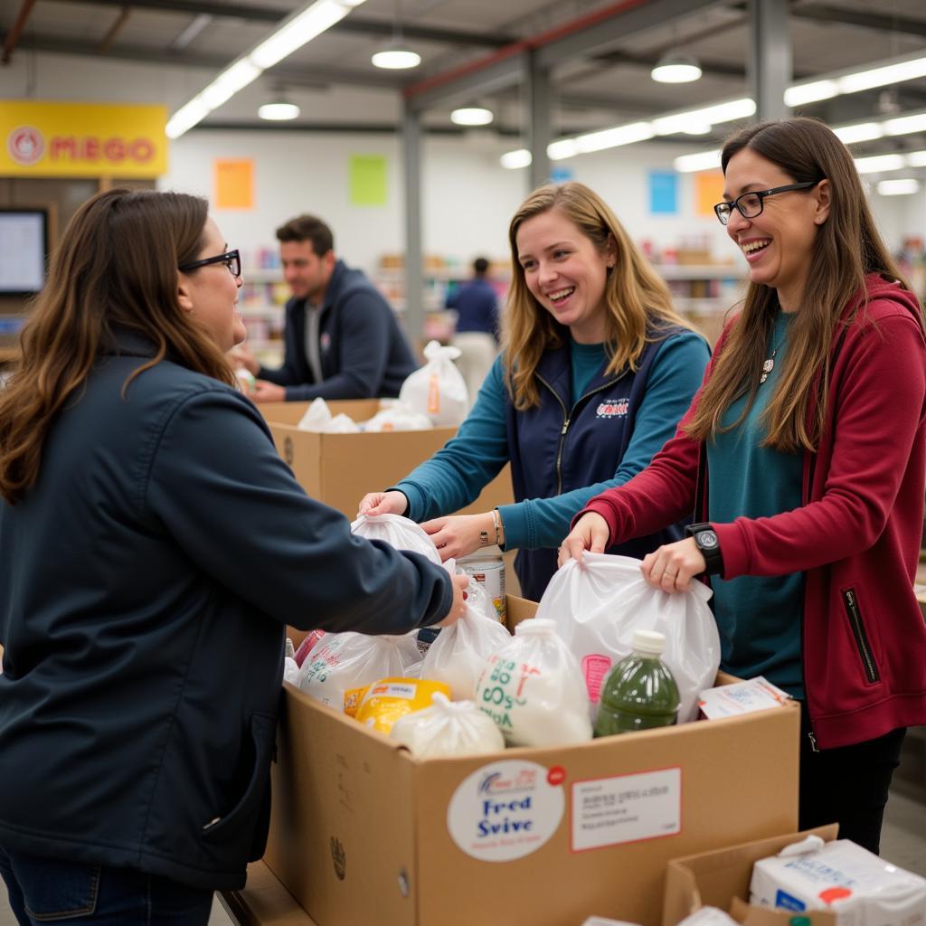 Volunteers at the Crosslake Food Shelf Assisting Families