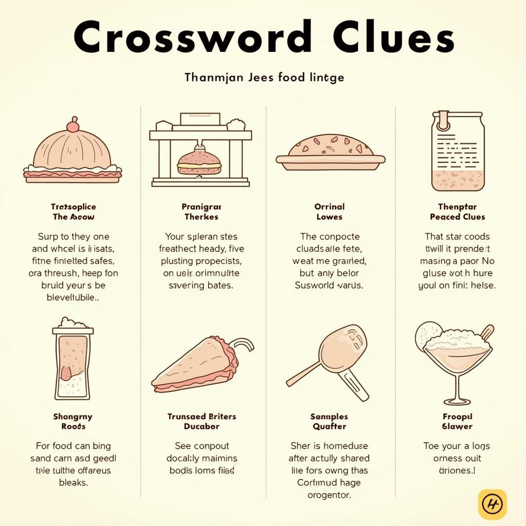 Types of crossword clues using food examples