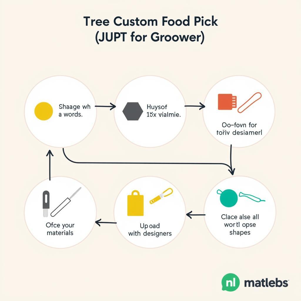  The process of designing custom food picks.