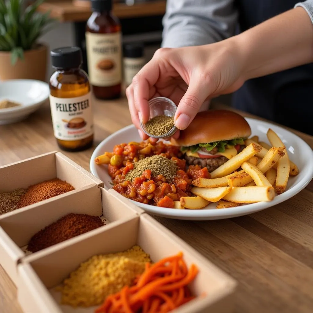 Customizing boxed food with spices