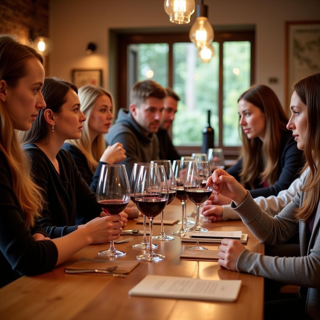 Attendees participating in a wine tasting at the Dania Beach Food and Wine Festival