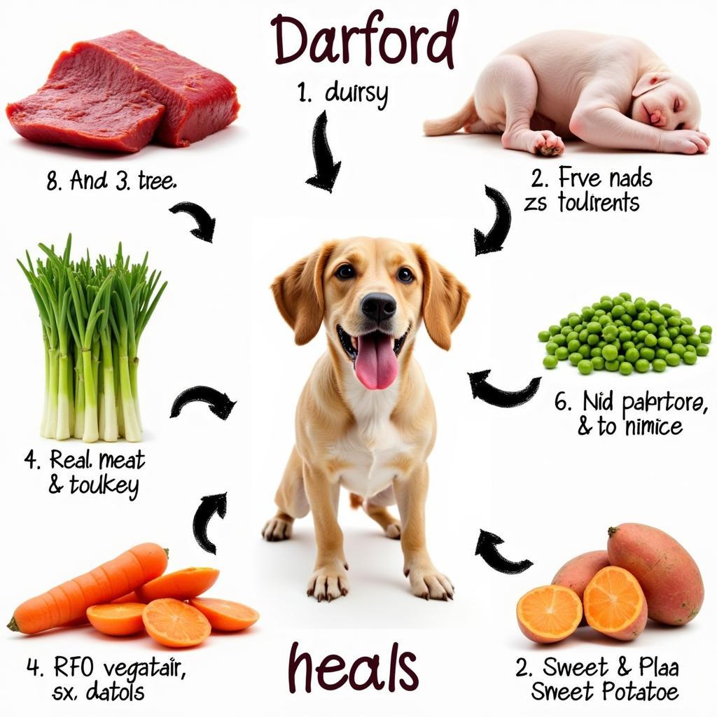 Darford Dog Food Ingredients: Fresh Meat and Vegetables