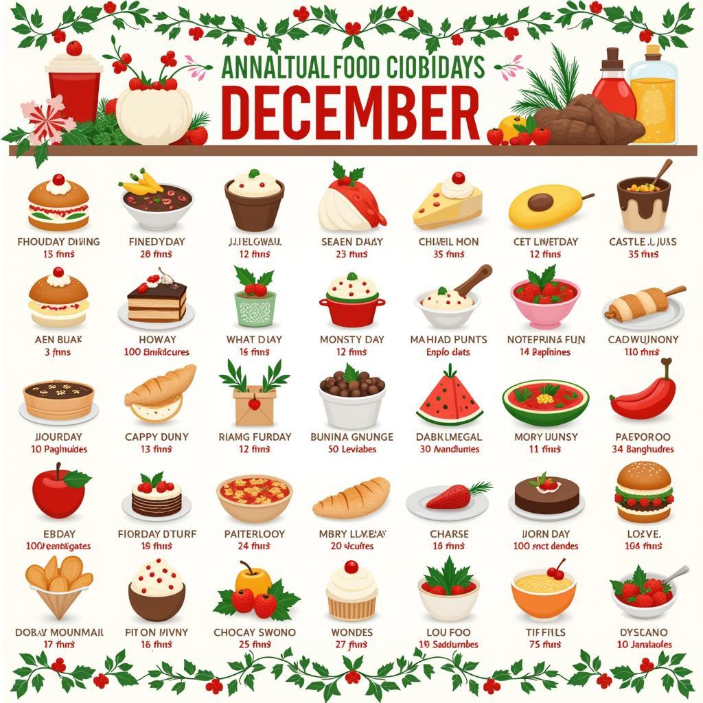 December Food Holidays Calendar