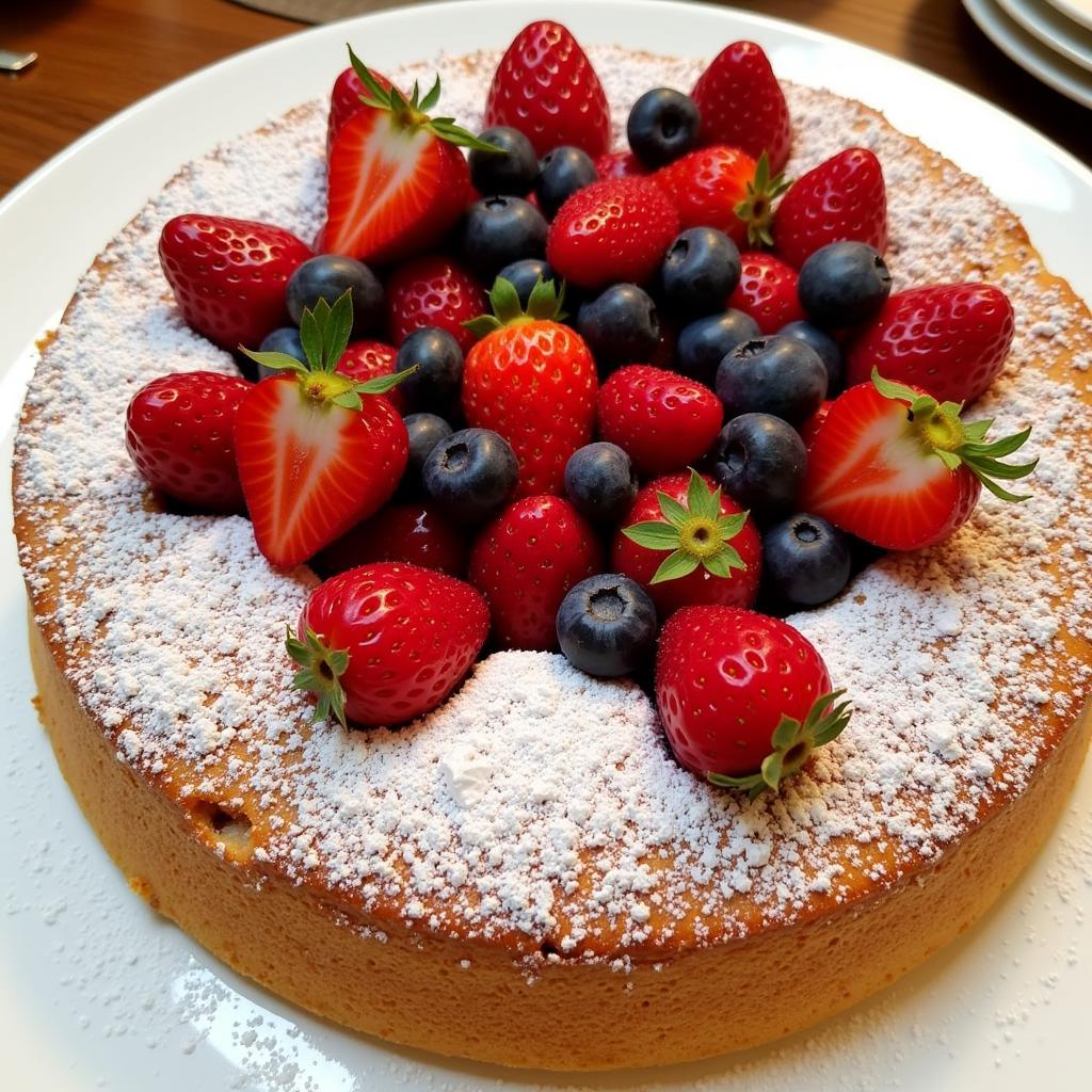 Decorated Angel Food Cake