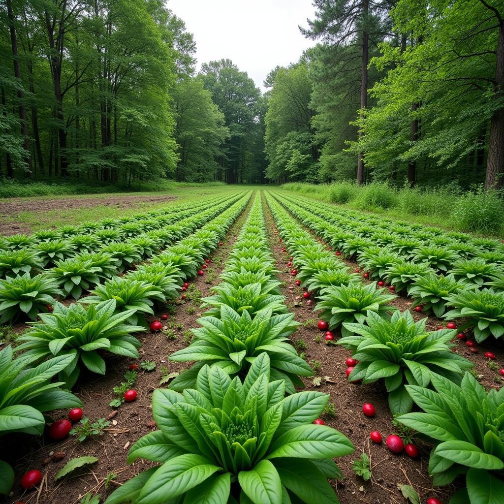 Thriving Deer Food Plot with Radishes