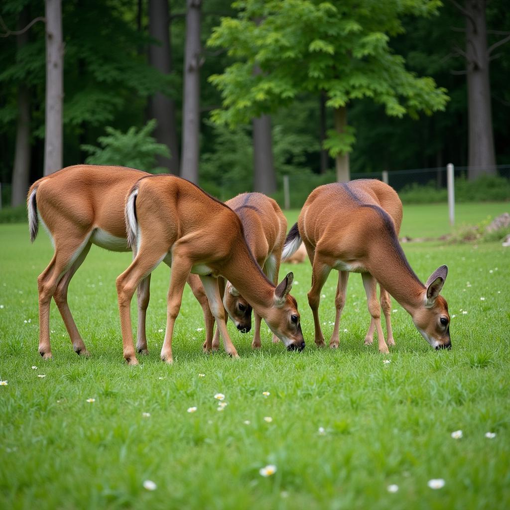 Deer in a thriving food plot