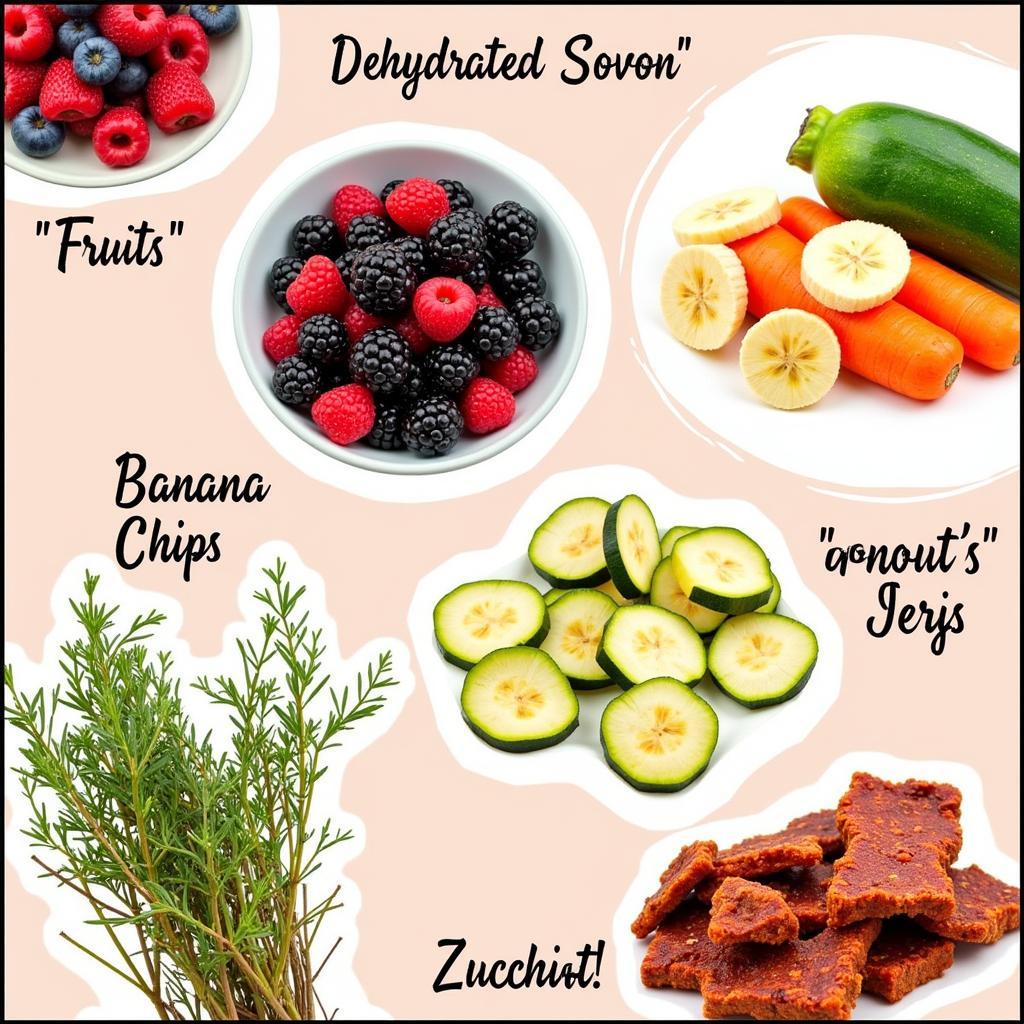 Assortment of Dehydrated Foods