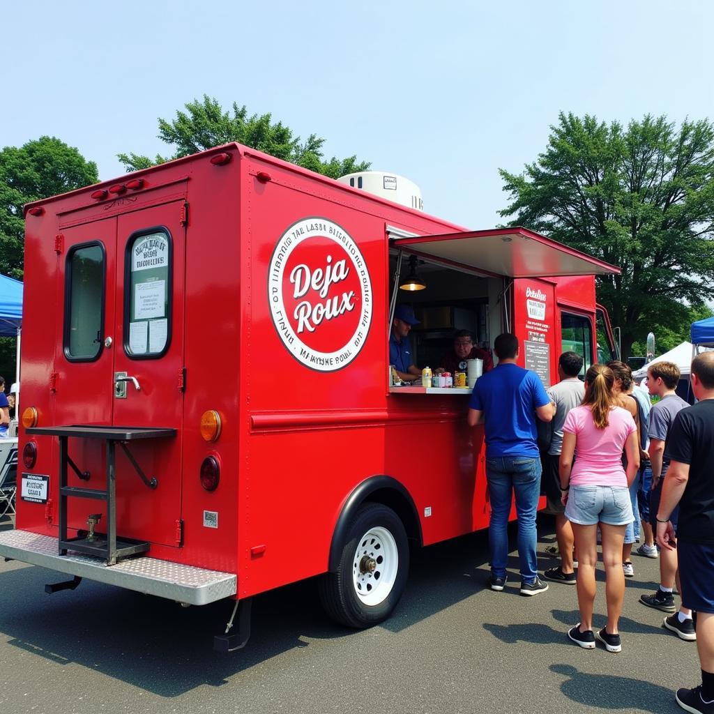 Deja Roux Food Truck Parked at a Local Event in Maryland