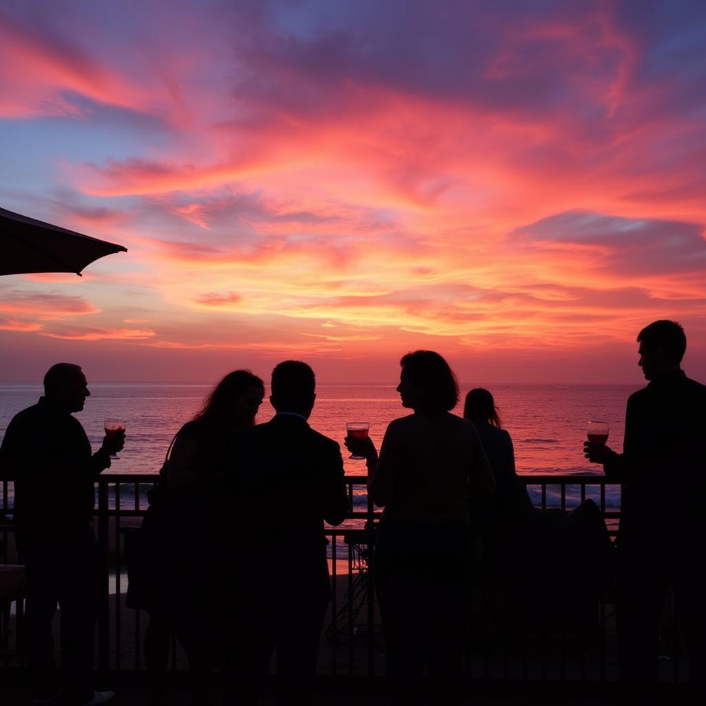 Enjoying the Sunset at Del Mar Food Festival