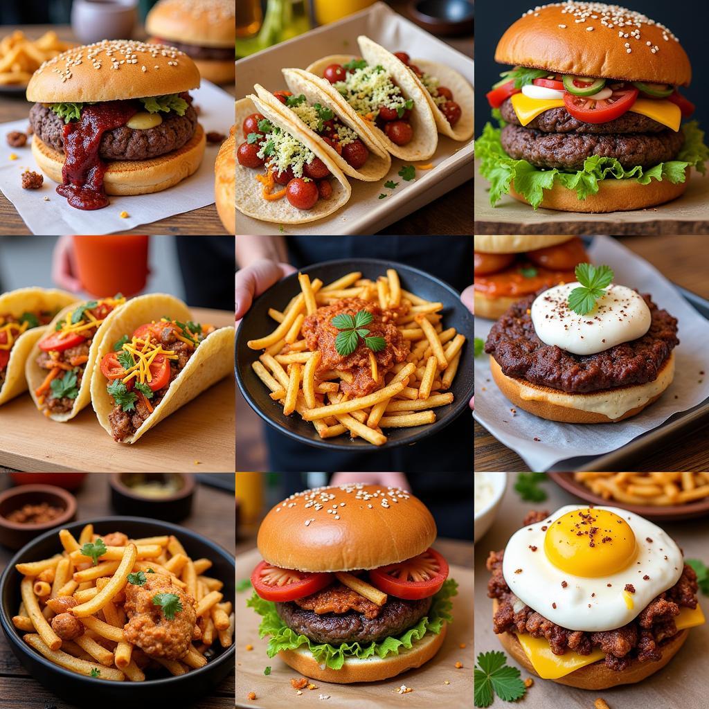 Close-up of a variety of dishes from the Seaside Heights Food Truck Festival